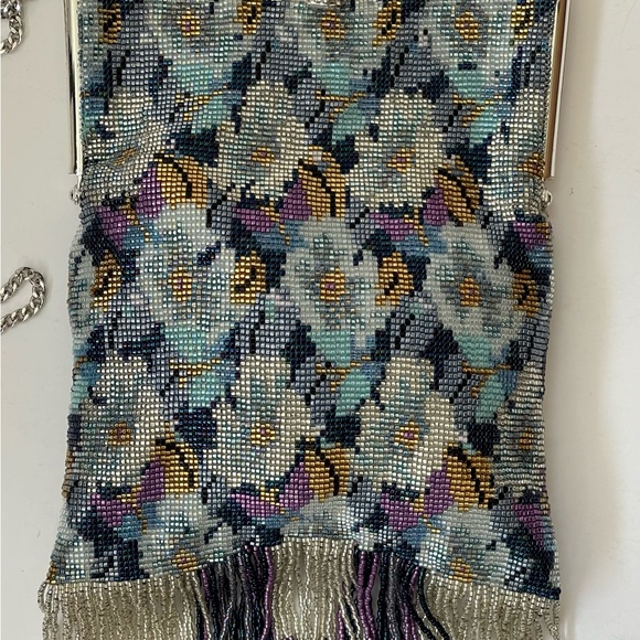 Vintage NWOT Beaded Mesh Metal Chain Handbag Purse - Picture 7 of 7